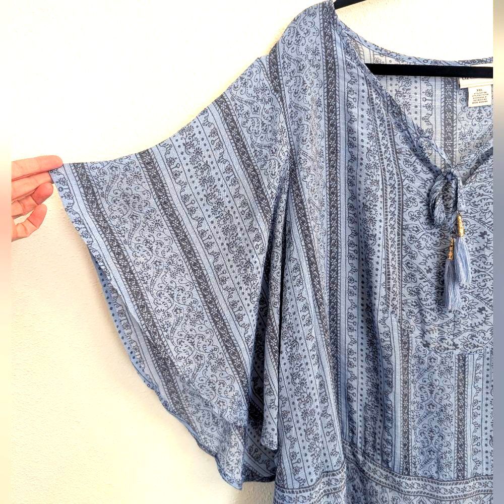 Liz Claiborne Women's Flutter Sleeve Split Crew Neck Blouse Size XXL NWT - Picture 4 of 6